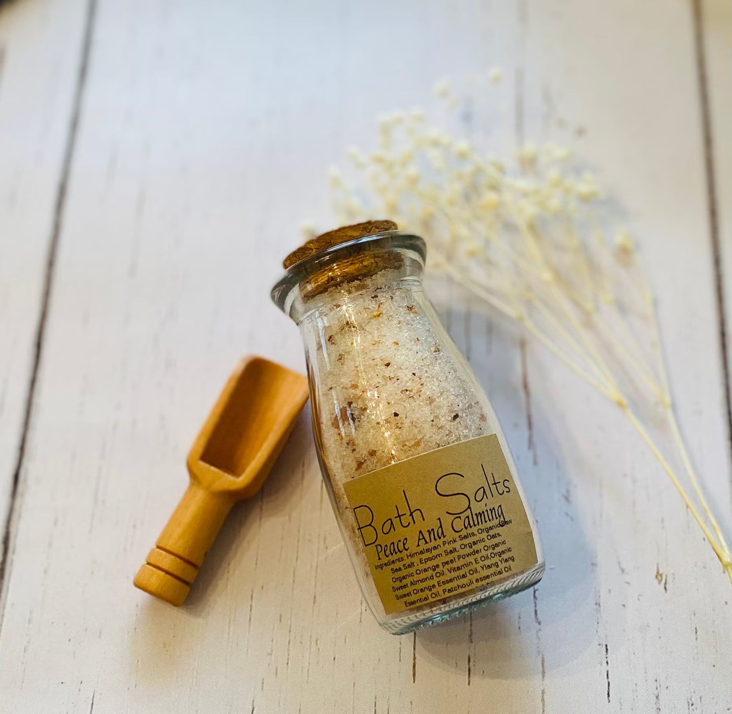 Organic Rose Spa Gift Set: Soy Candle, Bath Soak and Soap