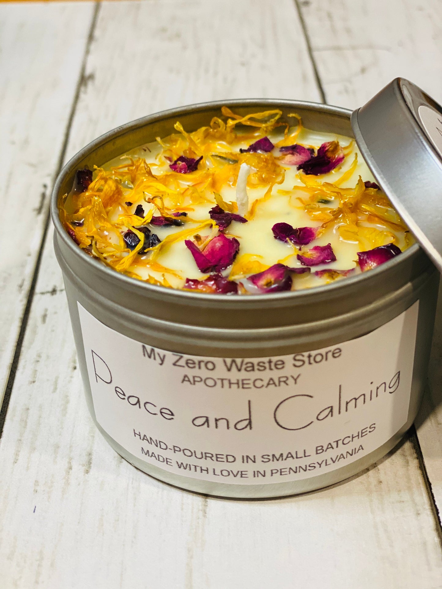 Organic Rose Spa Gift Set: Soy Candle, Bath Soak and Soap