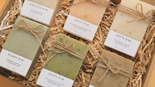 100% Organic Handmade Vegan Soap Bar Set | Natural Skincare | Eco-Friendly, Plant-Based Oils, Recyclable Packaging, Spa & Self-Care Gift